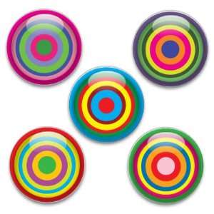    Decorative Magnets or Push Pins 5 Big Circles