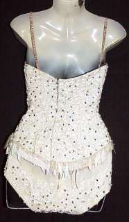 SEXY 1940s 50S SHOWGIRL OUTFIT by JOHN BAUR w/SEQUINS  