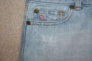 ABERCROMBIE Girls Jean Mini Skirt Sz 14 Denim Vintage Cute Destroyed 
