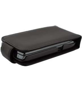 BlackBerry Torch 9800 Black Leather Case Cover Holder  