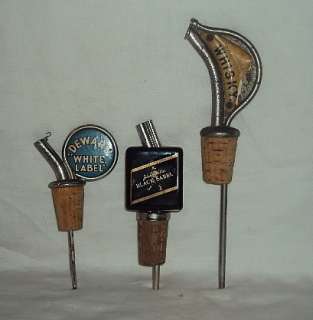 Old Vintage original Bottle Stoppers and peg measures whisky Very Rare