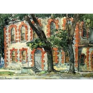   Hassam   24 x 16 inches   Old Dutch Building, Fishk