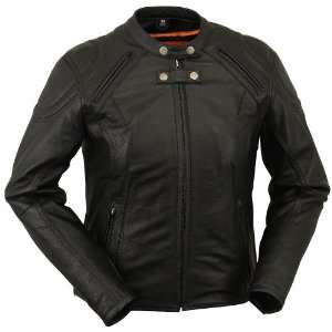   Soft Cowhide Leather Racer Motorcycle Jacket [X Small] Automotive