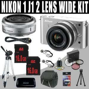   VR 1 NIKKOR Lenses (Silver) + DavisMAX 32GB Two Lens Wide Angle Kit