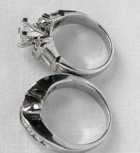   CUSTOM PRINCESS DIAMOND ENGAGEMENT WEDDING RING BAND BRIDAL SET  