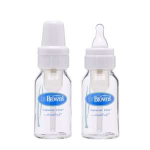  Dr. Browns Natural Flow Glass Bottle 2 Pack, 3.5 oz Baby