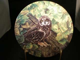 THE SHORT EARED OWL   JIM BEAUDOIN   STATELY OWLS PLATE  