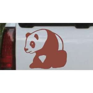  Brown 6in X 6.4in    Panda Animals Car Window Wall Laptop 