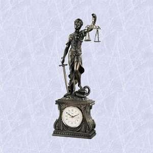  Themis greek goddess statue clock timepiece sculpture 