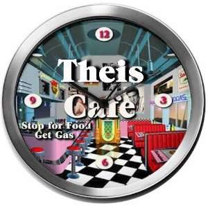  THEIS 14 Inch Cafe Metal Clock Quartz Movement Kitchen 