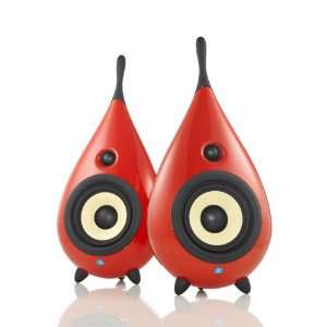  Scandyna The Drop Audio Speaker Pair   Red Electronics