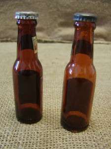 Vintage Falstaff Beer Salt Pepper Shakers Antique Glass  