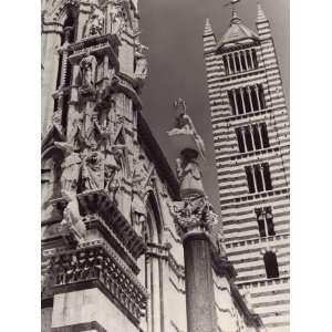 The Bell Tower and Part of the Cathedrals Facade, Siena Photographic 
