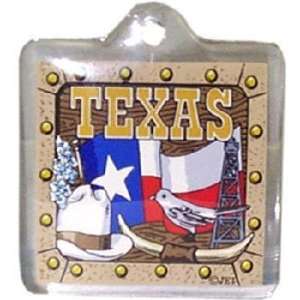  Texas Keychain Lucite Flag/Bird/Hat Case Pack 96 