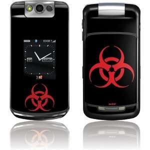   Biohazard Solid Red skin for BlackBerry Pearl Flip 8220 Electronics