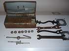 ANTIQUE TOOLS WRENCHES TOOL BOX TAP N DIE SET TRACTOR