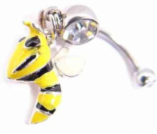 LOVELY BEE BELLY NAVEL BUTTON RING  