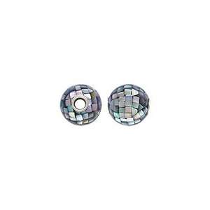  10mm Black Mosaic Mother OF Pearl 2.7mm Hole 31310 Arts 