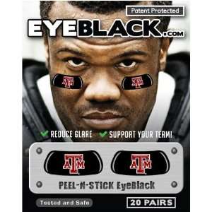  Texas A&M Aggies NCAA Peel & Stick Eyeblack Strips (40 