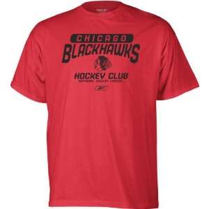    Chicago Blackhawks  Red  Hockey Club T Shirt