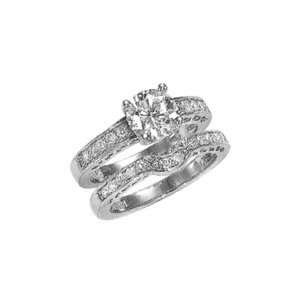   51 ct VS1 H diamond engagement ring wedding set band 
