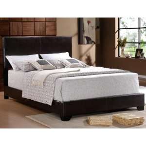  * Full Size Bed * Erin Black Leather Frame (Material 