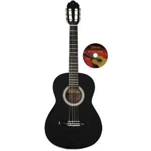  Valencia Class Kit 1 Black Full Size Acoustic Guitar w 