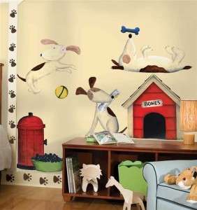   PUPPY DOGS WALL DECALS MURAL Dog Stickers Boys Room Decor Decorations