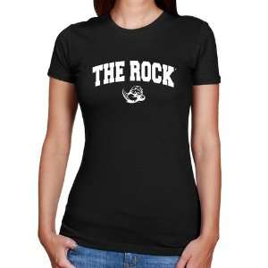  Slippery Rock Pride Ladies Black Logo Arch Slim Fit T 
