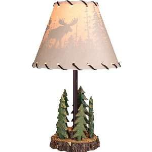  Pine Tree Lamp w/ Moose Shade