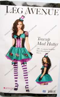 Adult Women Halloween Teacup Mad Hatter Costume Outfit  