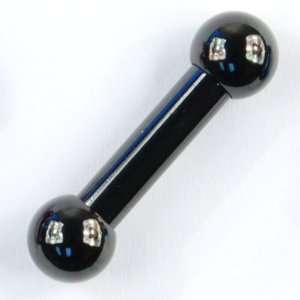    6g, 9/16 long, Black, Balls 7mm Inc. Halftone Bodyworks Jewelry