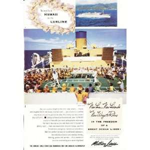  1952 Ad Maton Luxury Liner Vintage Travel Print Ad 