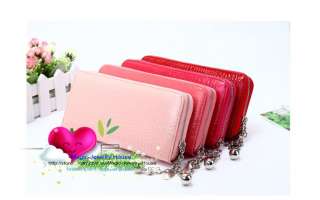 fashion 12 colors zip around lady women girls large clutch wallet 