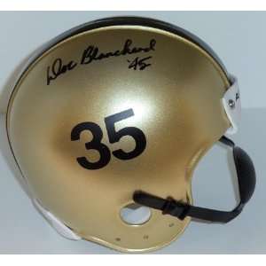  Doc Blanchard Autographed Notre Dame Irish Mini Helmet 