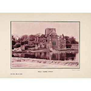  1908 Print Holy Cross Abbey Ruins Ireland Suir River 