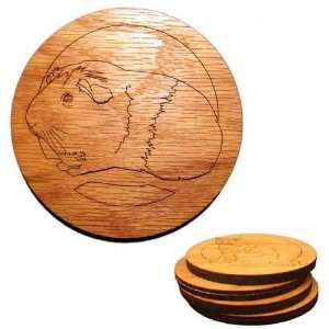  Set of 4 4 inch American Guinea Pig Coasters Beauty