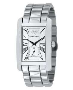   Stainless Steel Roman Numeral Dial Watch Emporio Armani Watches