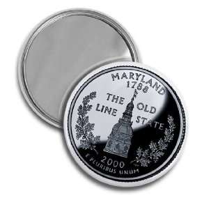  MARYLAND State Quarter Mint Image 2.25 inch Pocket Mirror 