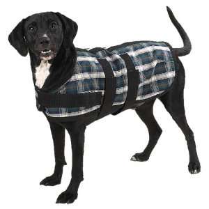  Water resistant Plaid Dog Coat with Fleece lining, size S 