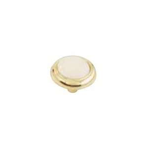   41434 Traditions High Density Zinc With Porcelain Knob, Polished Brass