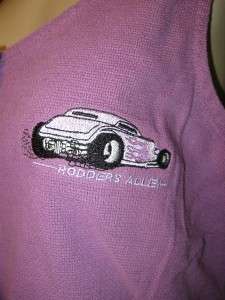   ROBBINS Purple Car Hot Rod Tank Top Shirt Blouse Womens Large  