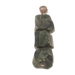  Bloodstone Pendant 01 Green Nugget Copper Stone Crystal 
