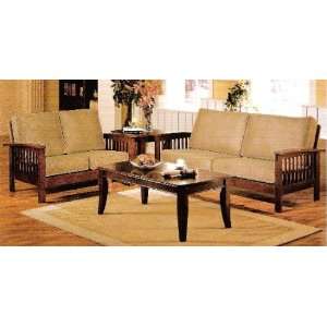  2 pc mission style sofa and love seat set comes in 3 