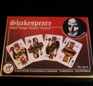 Double deck bridge playing cards Piatnik 2445 Shakespeare  
