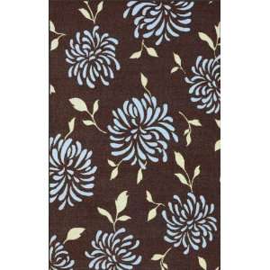 Modern Area Rugs Big Floral Contemporary Brown Blue 5x7 