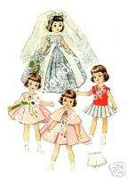 Betsy McCall 7.5   8 Bride Doll Clothes Pattern 1959  