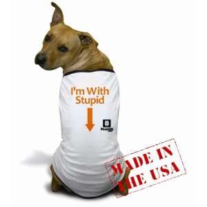  Dog T shirt Im with Stupid (Medium)