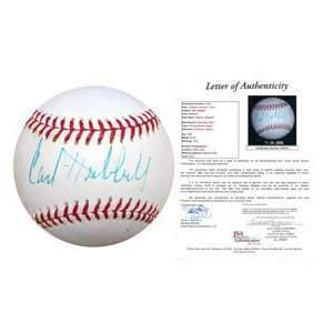  Carl Hubbell Autographed Baseball
