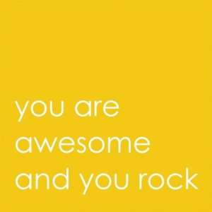   You Rock Limited Edition Wall Art Text Panel in Yellow